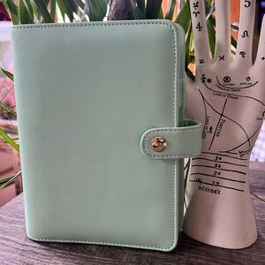 Mint Green Planner with Gold Button